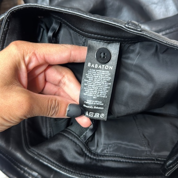 Babaton Cropped Leather Pants size 6 - Picture 4 of 12